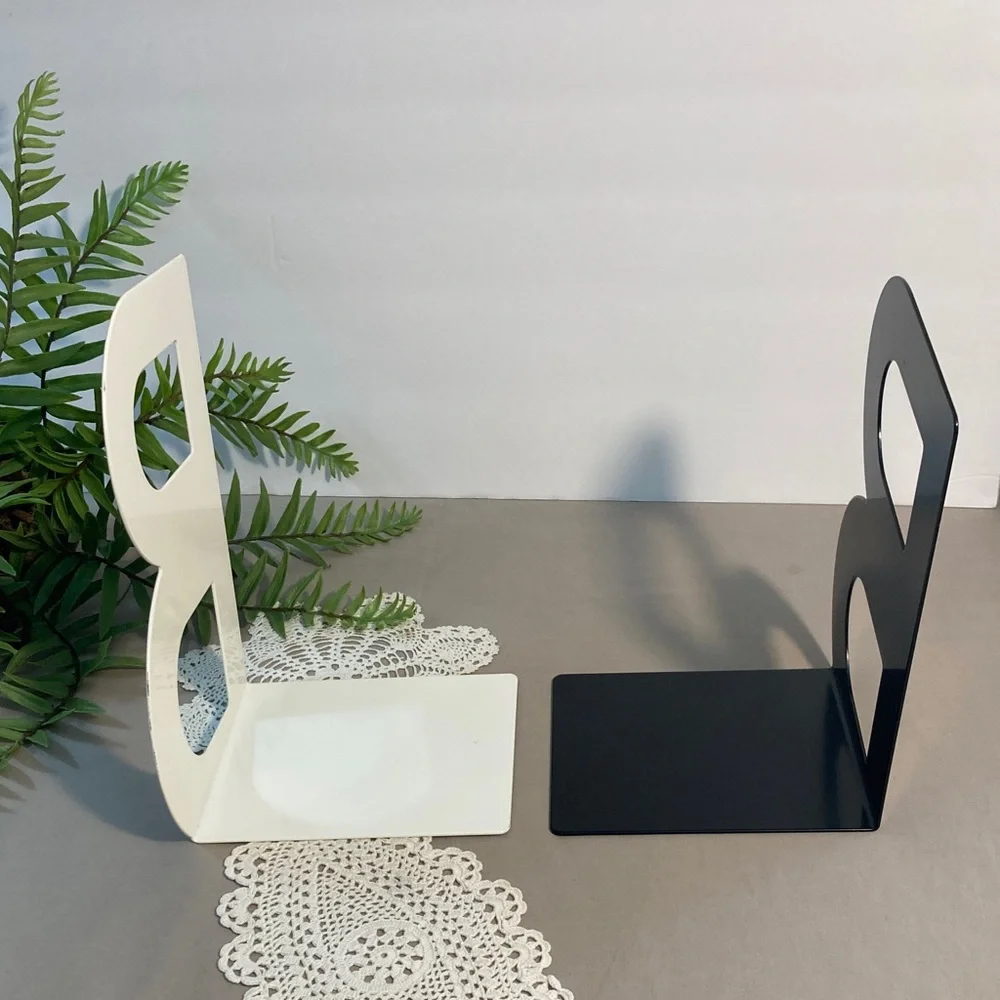 IKEA Black and White Letter B Metal Bookends